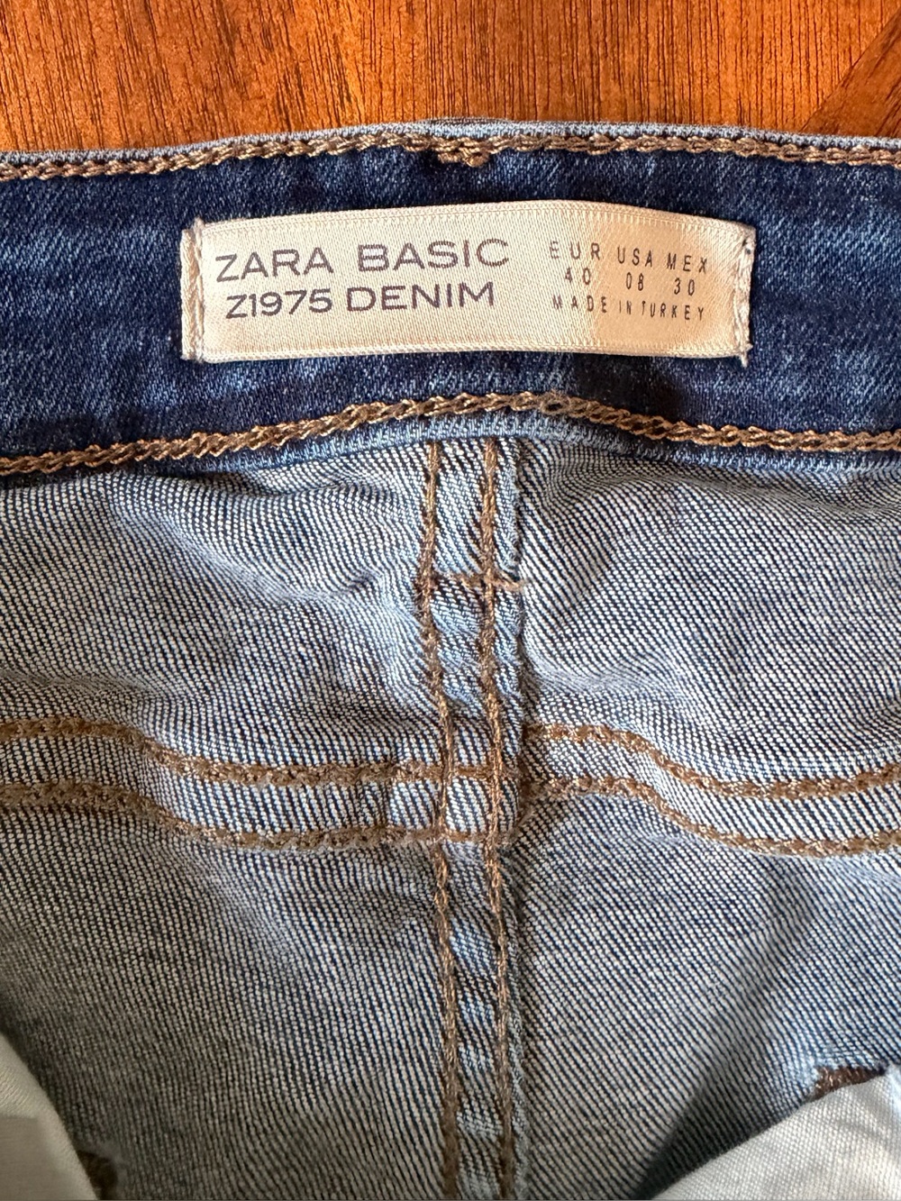 Zara Z1975 Denim Lace-Up Skinny Jeans Size 8 Blue Stretch Jeans